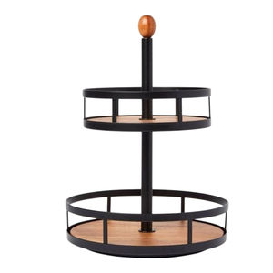 Soporte para servir pasteles de vajilla más vendido, diseño de lujo, Soporte redondo para pasteles, exhibición de postres, soporte de pastel de Metal de madera de la mejor calidad - Product Image 5