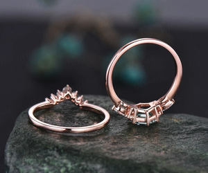 Zircon Bridal Band 925 Sterling Silver Prong Set Redimensionable Mujeres Boda Compromiso Día de San Valentín Anillo de regalo al por mayor a granel - Product Image 4