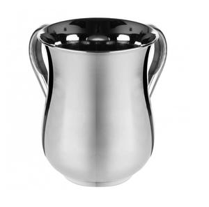 Taza de lavado de acero inoxidable con diseño de flores y hojas martilladas y 2 asas, taza de lavado de acero de tamaño clásico - Product Image 3