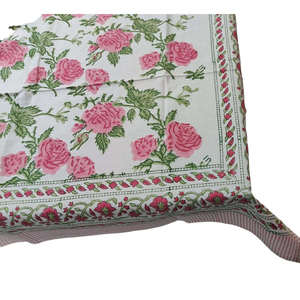 Mantel de Algodón 100% con Estampado Artesanal Indio, 150*220 cm, Tema Floral Boho, Lino de Cocina para Hogar y Hoteles, Marca Navideña - Product Image 3