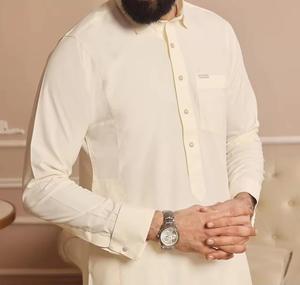 Shalwar Kameez de Poliéster para Verano, Estilo Casual, Nuevo Diseño, Estilo Qatarí, Dubai, Simple, Liso, Transpirable, Holgado, para Playa, Oración - Product Image 6