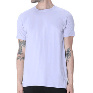 T-shirt unisexe de couleur unie t-shirts chemises graphique t-shirt à manches courtes graphique personnalisé t-shirt décontracté hauts coton peigné t-shirt - Product Image 4