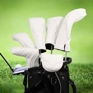 Custom Sublimation Printing Logo <b>Golf</b> <b>Club</b> <b>Head</b> <b>Covers</b> Pu Leather <b>Golf</b> Driver <b>Head</b> <b>Covers</b> White Color For Sale - Product Image 6
