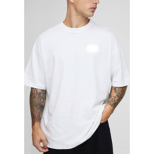 Camiseta de algodón extragrande de verano al por mayor para hombre, Camiseta holgada de manga corta con patrón gráfico, camiseta informal con pegatina de transferencia de calor - Product Image 3
