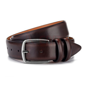 Ceinture en cuir de vachette véritable pour hommes de marque supérieure Style de luxe décontracté avec acier pour boucle taille personnalisée professionnelle adaptée - Product Image 2