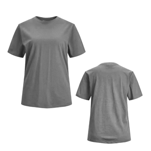 Haute qualité été Street Wear T-Shirts grande taille femmes décontracté cou coton fait couleur unie uni teint bouton décoration - Product Image 4