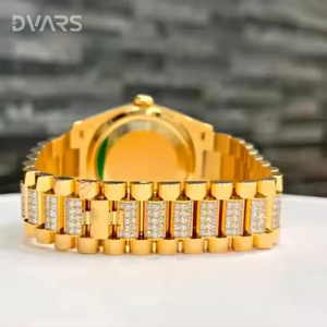 Luxury Sport Analog Business <b>Watch</b> Glass White Gold Yellow Gold Moissanite Diamond Stainless Steel Eta Mechanical Movement Auto - Product Image 2