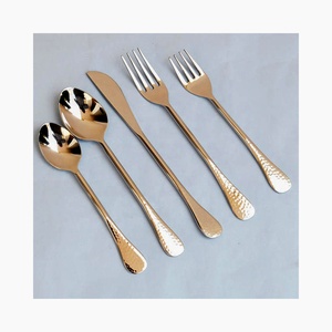 Juego de cubiertos de acero inoxidable con mango de nuevo diseño, set de Cubiertos de plata con acabado plateado para regalo de negocios y boda, venta al por mayor - Product Image 2