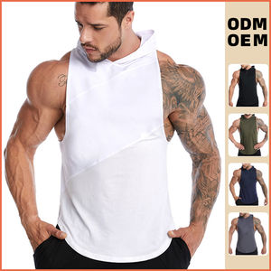 Camiseta sin mangas atlética informal de alta calidad para hombre, algodón liso con cuello redondo, secado rápido, transpirable, ropa de gimnasio, entrenamiento, correr, XL, culturismo - Product Image 2