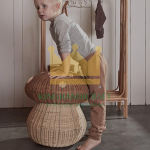 Home <b>Decor</b> Basket Made in Vietnam <b>Mushroom</b> Shaped Rattan Basket Nordic Kids Room <b>Decor</b>, Storage Rattan Basket - Product Image 5