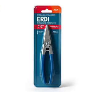Perforadora de Acero para Zurdos ERDI D107, Longitud Total de 275 mm, Grosor Máximo de Perforación de 1 mm para acero de 0.8 mm máx. Para punzones de cincel pintados - Product Image 3