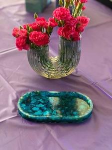 Resin Decorative <b>Tray</b> in Multiple Colors Cosmetic Organizer Home Decor Oval Resin <b>Tray</b> Vanity <b>Tray</b> High Quality - Product Image 6