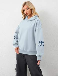 Sudadera con capucha de gran tamaño Streetwear para hombres y mujeres Sudadera con capucha de peso pesado con diseño de lazo de hombro caído Tela de calidad premium - Product Image 4