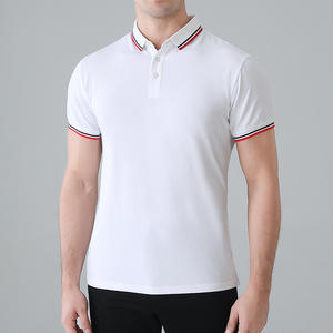 Vente en gros de polos 100% coton pour hommes polo de golf uni t-shirt vierge - Product Image 6