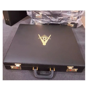 FREEMASON MASONIC REGALIA DELANTAL Estuche Rígido Azul Interior Maletín Arco Real Bordado a Mano Delantal Estuche Masónico Delantal Alto - Product Image 4