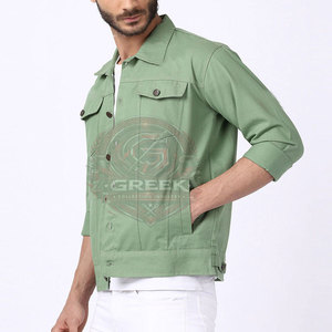 Veste en toile pour homme à manches longues, nouvelle arrivée, fabriquée en usine, design personnalisé, respirante, séchage rapide, veste d'automne à prix avantageux - Product Image 2