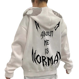 Sudaderas con capucha de gran tamaño de forro polar de algodón con logotipo personalizado, sudaderas de invierno Unisex para hombre, pulóver, nueva ropa de moda - Product Image 6