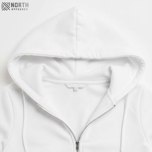 Wholesale Custom Logo Cotton Cropped Hoodie Women Luxury Design Pocket Short Length Back Position <b>Crop</b> <b>Top</b> Hoodie <b>Top</b> Selling - Product Image 6