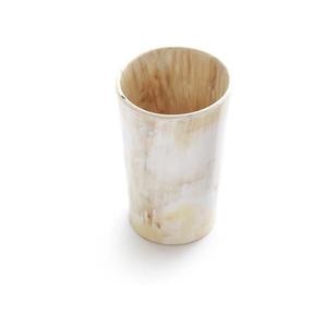 Tasse en corne naturelle et verre fait à la main collection polie rustique pour bar de cuisine fête à thème médiévale décoration et idées de cadeaux - Product Image 1