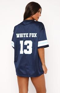 Oversized <b>Loose</b> Summer Print Eco-Friendly Jersey Navy Streetwear T-<b>Shirt</b> <b>for</b> <b>Women</b> - Product Image 5