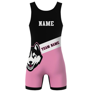 ชุดมวยปล้ำทีมแบบกำหนดเอง พิมพ์โลโก้ด้านหน้า ด้วยเทคนิค Sublimation ระบายอากาศได้ดี แห้งเร็ว น้ำหนักเบา - Product Image 2