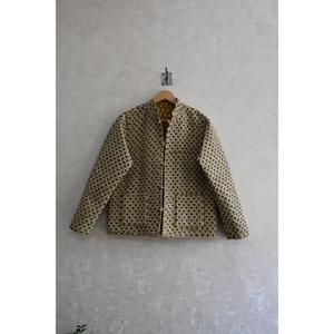 Veste d'hiver matelassée en coton pour femme, imprimé floral à la main, détail boutonné, tissu réversible, doublure en coton écologique, longue - Product Image 1