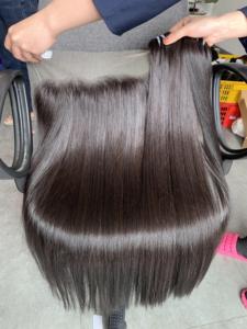 Cheveux humains vierges Remy doublement étirés de qualité supérieure, lisses et soyeux, marque VNHL, 100g, vente en gros, usine du Vietnam - Product Image 5