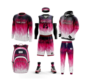 Meilleure vente Ensemble de maillots de basket-ball unisexe Design personnalisé imprimé respirant grande taille antibactérien à séchage rapide - Product Image 1