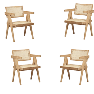 Luxury Modern Hotel <b>Rattan</b> <b>Dining</b> <b>Chair</b> With <b>Rattan</b> Arm <b>Chair</b> with Comfortable Wood Combination Wholesale Price From Indonesia - Product Image 5