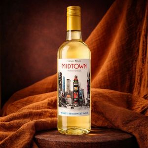 Midtown - Vino Bianco Semidolce Airen Macabeo 11% ABV Vino Bianco Spagnolo 750ml - Product Image 2