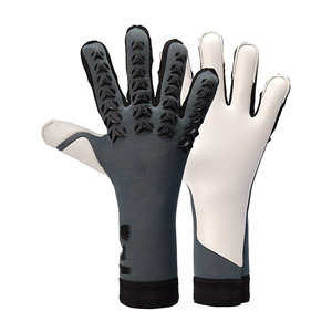 Gants de gardien de but en cuir violet et blanc avec adhérence texturée et manchette longue pour l'entraînement et les matchs en extérieur - Product Image 6
