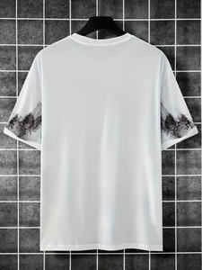 Camiseta de algodón 100% ajustada con cuello redondo para hombre 2024 con stock de logotipo de impresión personalizado, ropa a granel, fardo de ropa mixta, ropa usada - Product Image 3