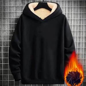 Tenue de sport à capuche pour homme Tenue de sport d'hiver en velours Pull à capuche zippé Pantalon confortable pour homme - Product Image 4