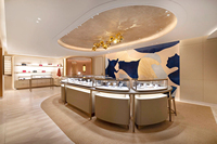 Meuble de présentation de bijoux d'intérieur, design personnalisé, vitrine à bijoux en verre trempé, vitrine à bijoux de haute qualité, décoration