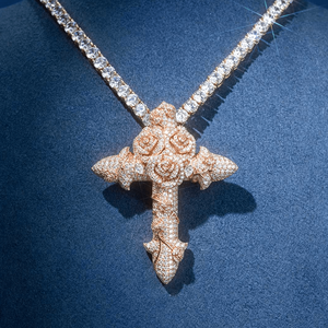 Collar con Colgante de Diamantes de Imitación, Chapado en Oro, Estilo Hip Hop, Personalizado y de Lujo - Product Image 4