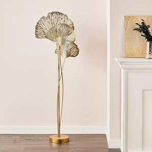 Modern Luxury Living Room Home <b>Decor</b> Elegant <b>Mushroom</b> Shape White Fabric Floor Lamp Stylish Golden Stand LED <b>for</b> Home Office Use - Product Image 1