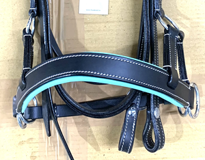 Brida occidental de cuero negro cómoda al por mayor para carreras de caballos y ejercicio acolchado suave para montar a caballo - Product Image 3