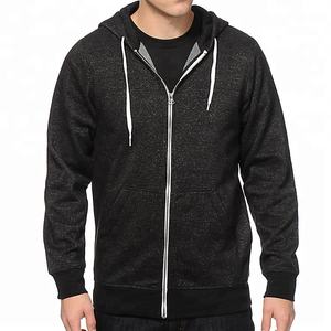 Sweat à capuche zippé en coton pour homme, sweats à capuche et sweat-shirts en molleton, sweat à capuche zippé personnalisé en molleton français, sweat à capuche zippé intégral, streetwear - Product Image 3