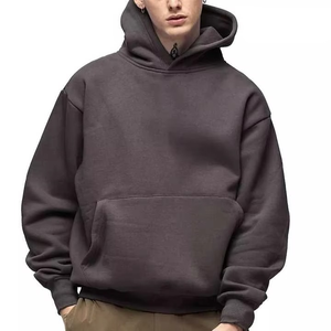 Sweat-shirts à capuche pour hommes en molleton épais 100% coton, à épaules tombantes, de marque OEM - Product Image 1