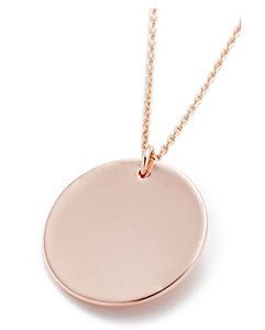 Alta calidad nueva moda diseño personalizado mujer chapado en oro Acero inoxidable grabado disco colgante collar cadena diseño moderno - Product Image 6