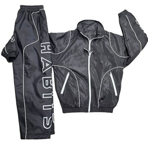 Survêtement imperméable réfléchissant pour homme avec logo personnalisé, veste coupe-vent et pantalon, fabrication OEM, vente en gros - Product Image 1