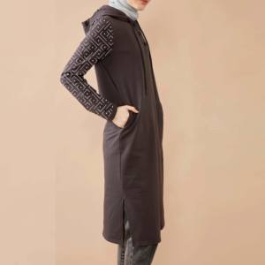 Top Quality Knitted Blank Modest Hoodie Fashion Casual Hoodies Sweatshirt Pullover Women Modest Hoodies and Sweatshirts Girls - Product Image 3