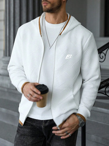 Sudaderas Casuales de Calle al por Mayor, OEM, ODM, con Cierre, Mangas Largas, Color Sólido, para Venta al por Mayor en EE. UU. - Product Image 2