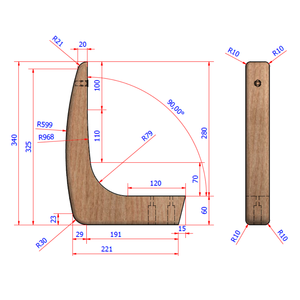 ขาไม้ที่มีตราสินค้าตามสั่งพร้อมฮาร์ดแวร์สำหรับติดตั้งแบบปรับได้ทนทานผลิตภัณฑ์จากไม้ - Product Image 5