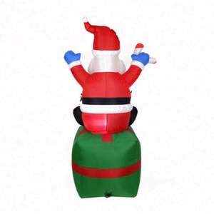 Santa Claus Inflable de 180 cm con Luces LED, Hecho a Mano en Terylene, para Interiores y Exteriores, Jardín, Hotel, Hogar - Product Image 4