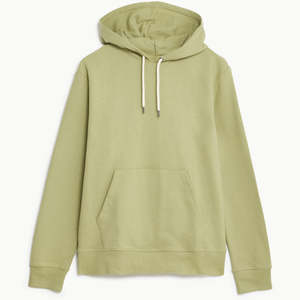 2025 haute qualité solide couleur verte pull hommes sweats à capuche Logo personnalisé 100% coton tissu surdimensionné respirant sweats à capuche pour hommes - Product Image 1