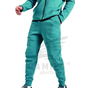 Vente en gros de survêtements d'entraînement pour hommes, hauts de jogging en coton et polyester avec fermeture éclair, logo personnalisable pour la saison d'hiver - Product Image 2