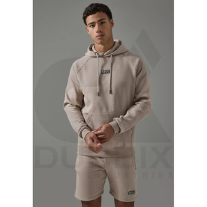 Sudadera con capucha de entrenamiento de gimnasio activo para hombre y conjunto corto chándal ecológico de talla grande para correr y deportes transpirable al por mayor - Product Image 1