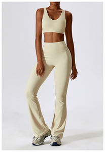 Womens Custom Logo 2 Pieces Activewear <b>Sexy</b> Yoga Set for Women Sports Top High Waist Gym Leggings Fitness Wear Workout - Product Image 2