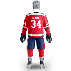 Wholesale Custom Sublimation Embroidered Ice Hockey Jersey Pant Shell <b>Socks</b> Heavy Weight Gsm High Quality Custom Team Name - Product Image 3